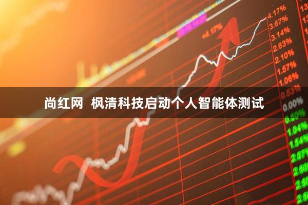 尚红网  枫清科技启动个人智能体测试