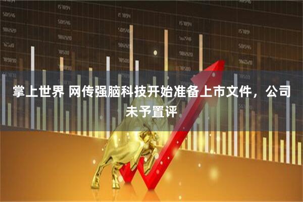 掌上世界 网传强脑科技开始准备上市文件，公司未予置评